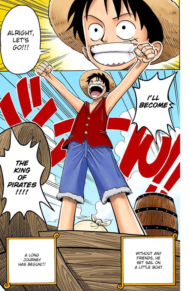 Луффи отправляется в море. One Piece. Глава 001.